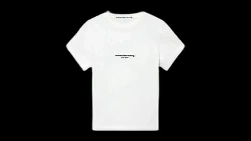 Alexander Wang Women's Shrunken Short Sleeve Logo P Rint Tee White