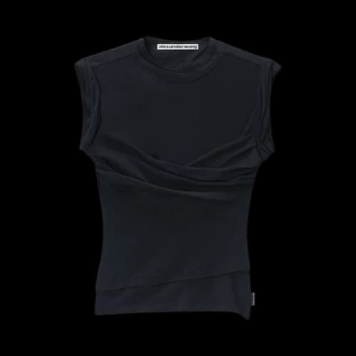 Alexander Wang Twisted Bust Layered Tank 'Black'