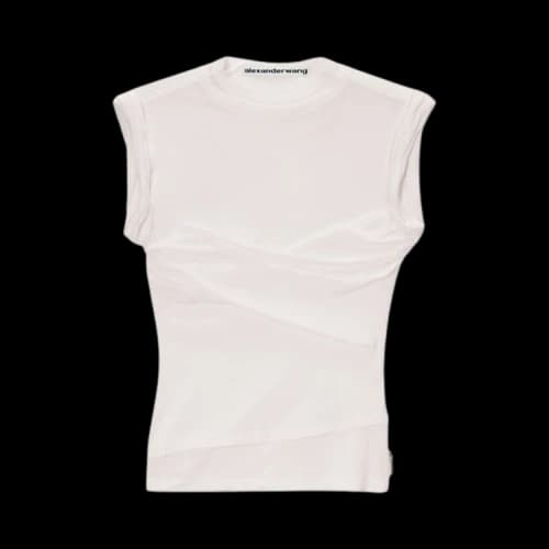 Alexander Wang Twisted Bust Layered Tank 'White'