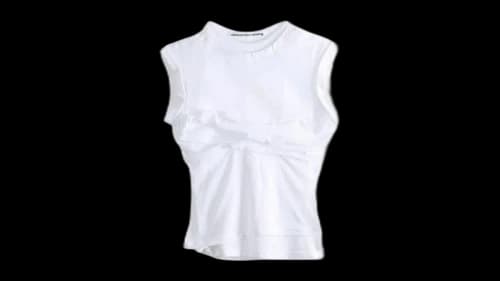 Alexander Wang Women's Twisted Bust Layered Tank White