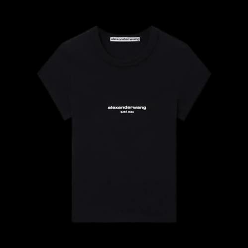 Alexander Wang Logo Print Fitted Tee 'Black'