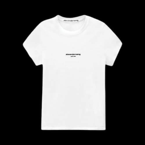 Alexander Wang Logo Print Fitted Tee 'White'