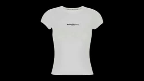 Alexander Wang Women's Logo Print Fitted Tee White