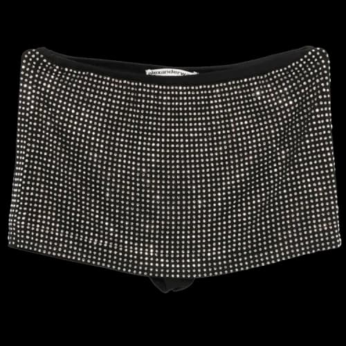 Alexander Wang Mid-Rise Mini Skort W/ Allover Hotfix 'Black'