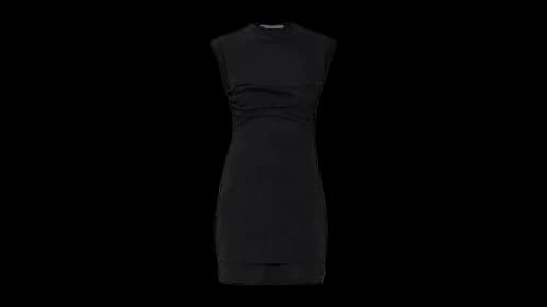 Alexander Wang Women's Twisted Bust Mini Layered Sleeveless Dress Black