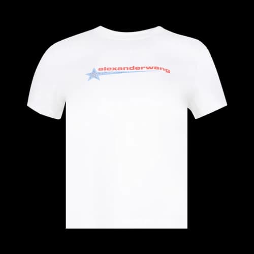 Alexander Wang Shrunken T-Shirt W/ Graphic 'White'