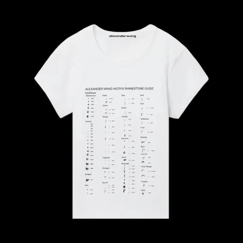 Alexander Wang Hotfix Graphic Fitted Short-Sleeve Tee 'White'