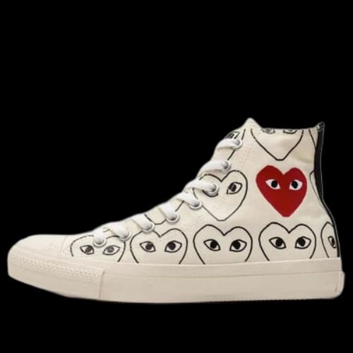 Converse x COMME des GARCONS PLAY Chuck 70 Hi Heart Print 'White Red'