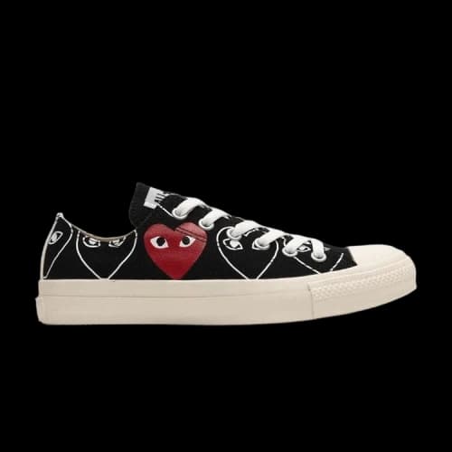 Converse x COMME des GARCONS PLAY Chuck 70 Low Heart Print 'Black Red'