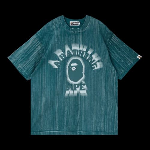 BAPE Brush College Relaxed Fit Tee 'Green'