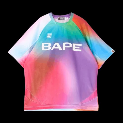 BAPE Tie Dye STA Stripe Pattern Relaxed Fit Jersey Tee 'Multicolor'
