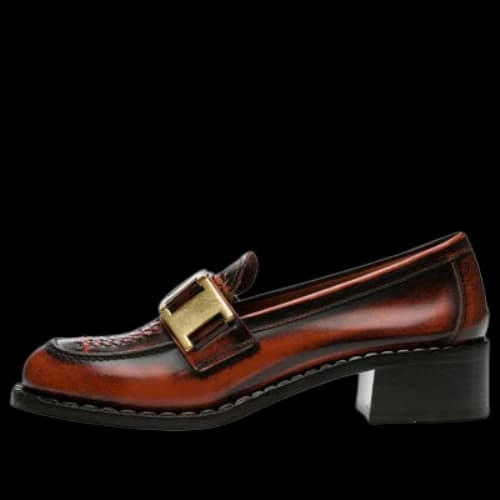 PRADA Woven 40mm Loafers 'Brown' (Women's)