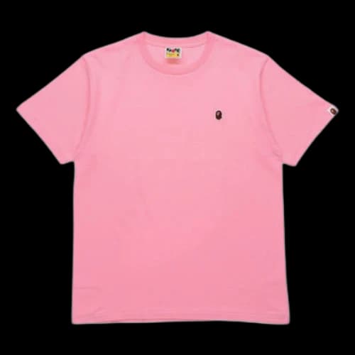 BAPE A Bathing Ape AW18 One Point Online limited Embroidered Small Ape Head T-Shirt 'Sakura'