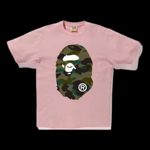 BAPE A Bathing Ape Camouflage Ape Head T-Shirt 'Pink'