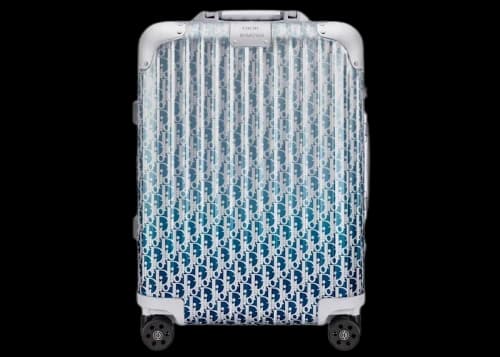 Dior x RIMOWA 4-Wheel Cabin Suitcase Aluminium Dior Oblique Blue Gradient