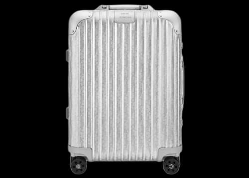 Dior x RIMOWA 4-Wheel Cabin Suitcase Aluminium Dior Oblique Silver
