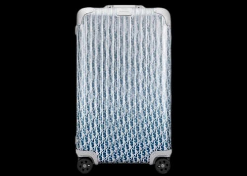 Dior x RIMOWA 4-Wheel Large Suitcase Aluminium Dior Oblique Blue Gradient