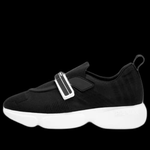 PRADA Cloudbust Rubber and Leather Sneakers 'Black White' (Women's)