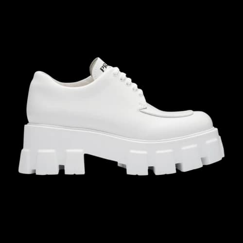 Prada Monolith Lace Up 'White' (Women's)
