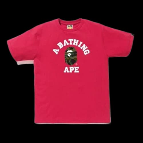 BAPE AW18 1st Camo College Online limited Camouflage Small Ape Head Unisex Red