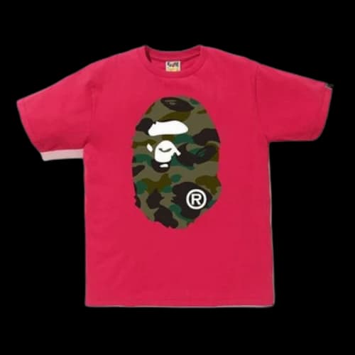 BAPE Unisex AW19 1st Camo Ape Head Online Pink/Red