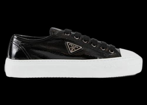 Prada Naplak Leather Sneakers Black Patent (Women's)