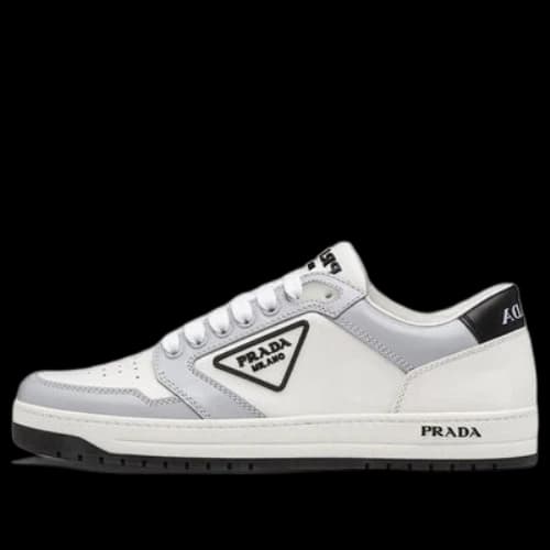 PRADA District Leather Sneakers 'White Grey' (Women's)