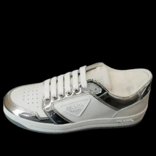 PRADA District Leather Sneakers 'White Silver' (Women's)