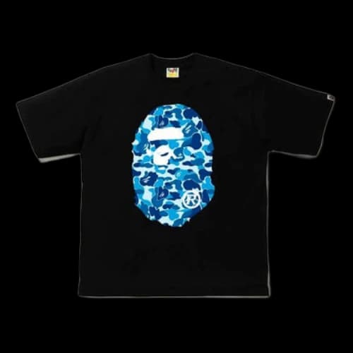 BAPE A Bathing Ape Camo Ape Head T-Shirt 'Black Blue'