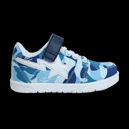 Bapesta Low Kids 'Blue ABC Camo'