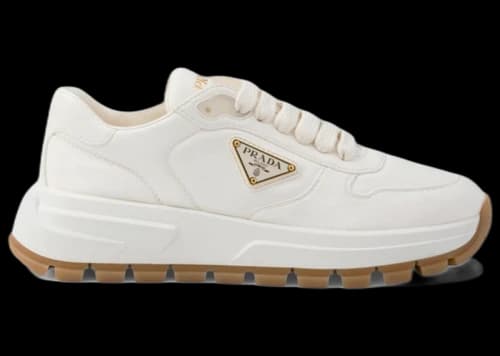Prada PRAX 01 Leather Sneakers Ivory Gum (Women's)