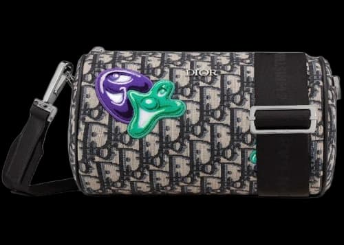 Dior x Kenny Scharf Roller Messenger Bag Beige/Black