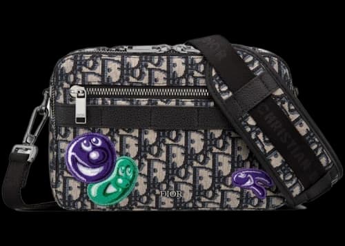 Dior x Kenny Scharf Safari Messenger Bag Beige/Black