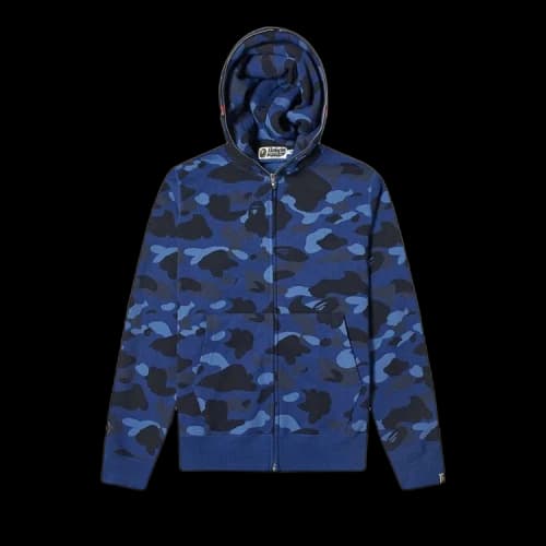 BAPE Color Camo 2nd Shark Full Zip Hoodie 'Navy'