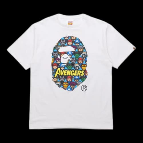 BAPE A Bathing Ape x Marvel Avengers Ape Head T-Shirt 'White'