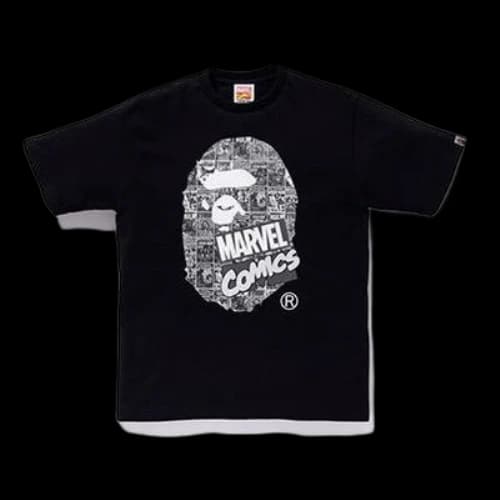 BAPE A Bathing Ape x Marvel Ape Head T-Shirt 'Black Comics'