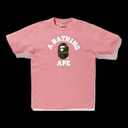 BAPE A Bathing Ape AW18 1st Camo Ape Head Online T-Shirt 'Pink'