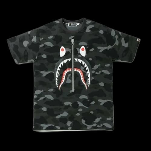 A BATHING APE BAPE Color Camo Shark T Men's Black