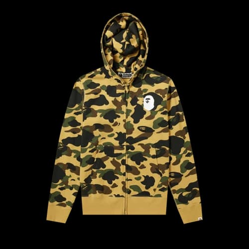BAPE 1st Camo Zip Hoodie 'Yellow'