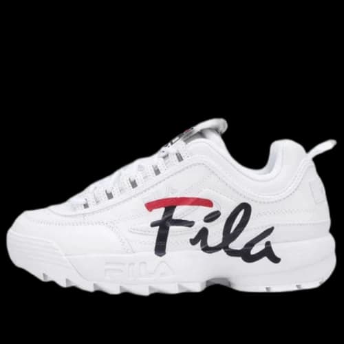 FILA Disruptor 2 Low Top Shoes White/Black/Red
