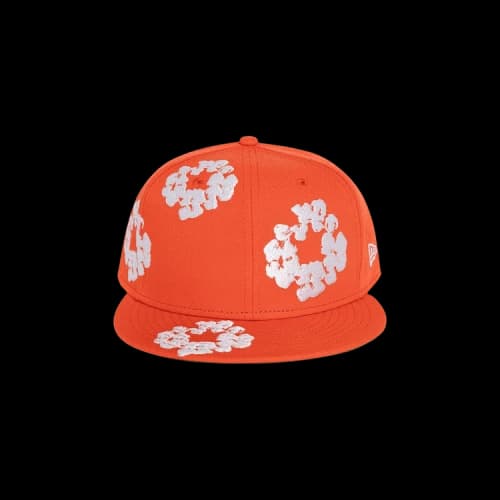 Denim Tears x New Era 59/50 Wreath Fitted Hat 'Orange'