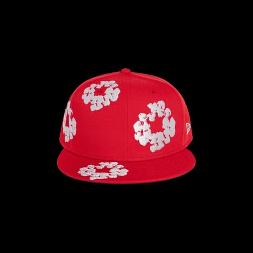 Denim Tears x New Era 59/50 Wreath Fitted Hat 'Red'
