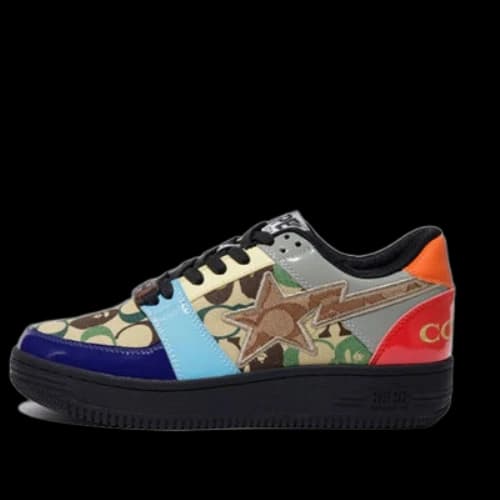 A Bathing Ape x Coach Bape Sta 'Black Red Blue'