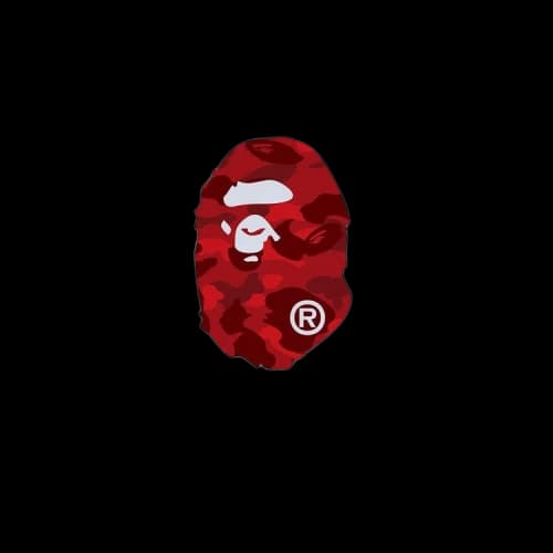 BAPE Color Camo Big Ape Head Tee 'White/Red'