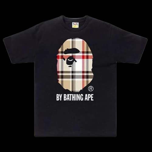 BAPE Check By Bathing Ape Tee 'Black/Beige'