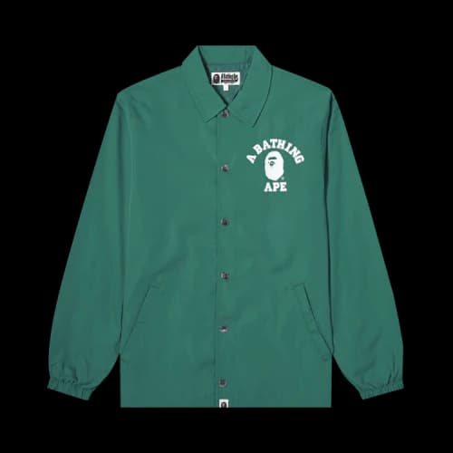 BAPE College Coach Jacket 'Green'