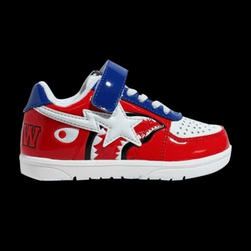 Bapesta Low Kids 'Red Shark Face'