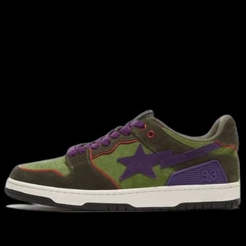 A Bathing Ape Bape sta Sk8 'Green Dark Purple'