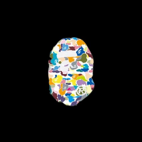 BAPE Multi Camo Big Ape Head Tee 'White'
