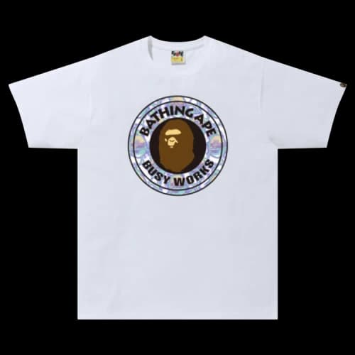 BAPE Lightning Busy Works Tee 'White/Blue'